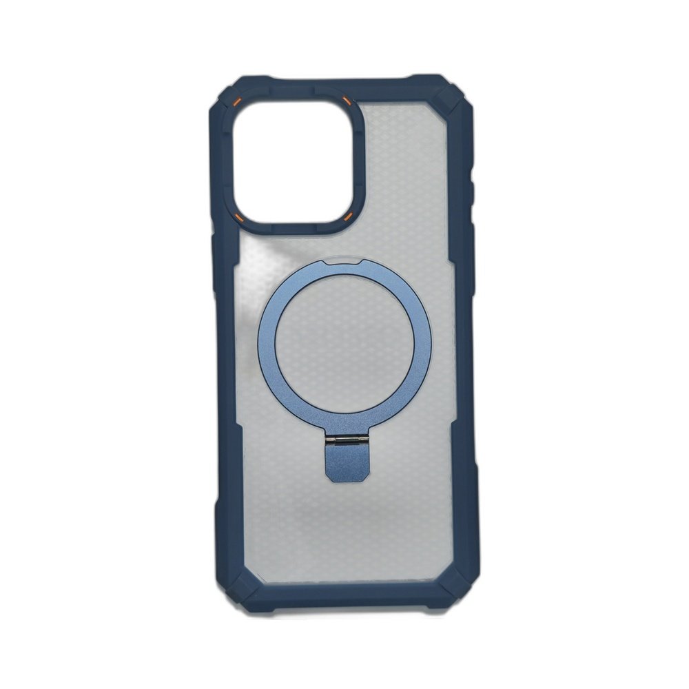 جراب MOMO-019 الشفاف بمسند خلفي وحماية معززة لايفون 16 برو ماكس - MOMO-019 Clear Armor Case with Kickstand for iPhone 16 Pro Max