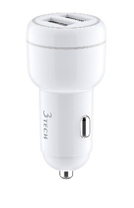 شاحن سيارة ثري تك 3Tech TQ202 Dual USB