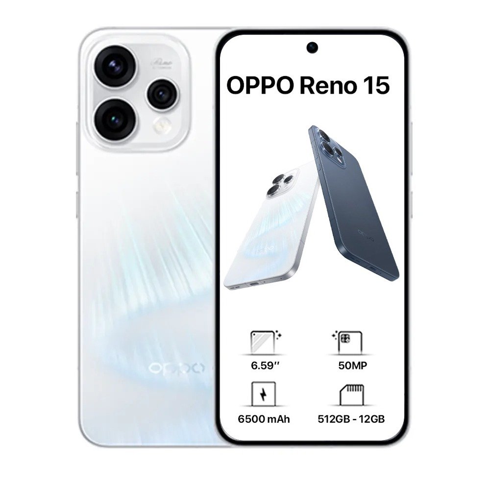 اوبو رينو 15 5G ذاكرة 12 جيجا تخزين 512 جيجا - Oppo Reno 15 5G (12GB/512GB)