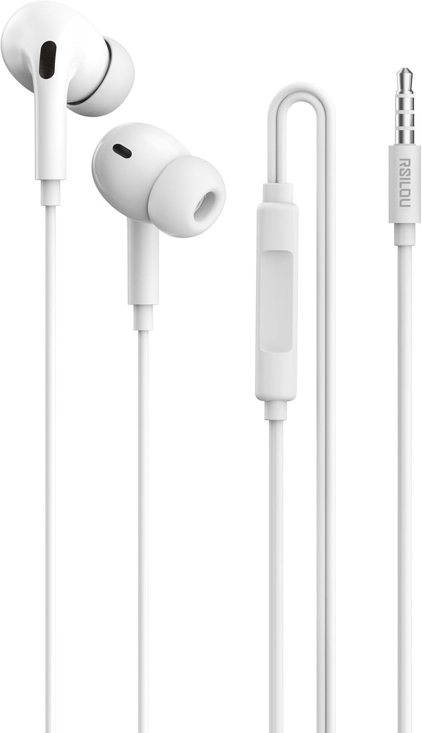 سماعة سلكية Rsilou 3.5mm موديل 3502 - Rsilou 3.5mm Wired Earphone 3502-001