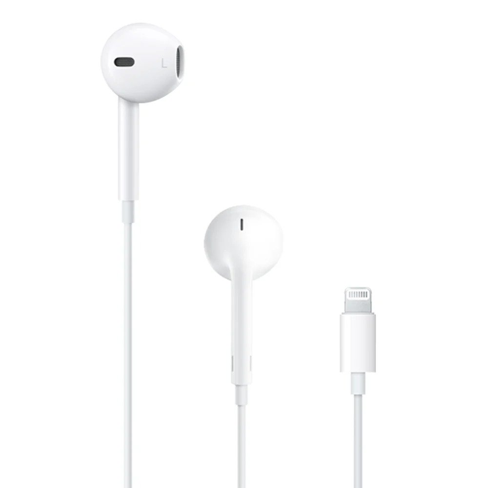 سماعة سلكية MOMO بمنفذ Lightning لأيفون موديل 022206 - MOMO Lightning Wired Earphone for iPhone 022206