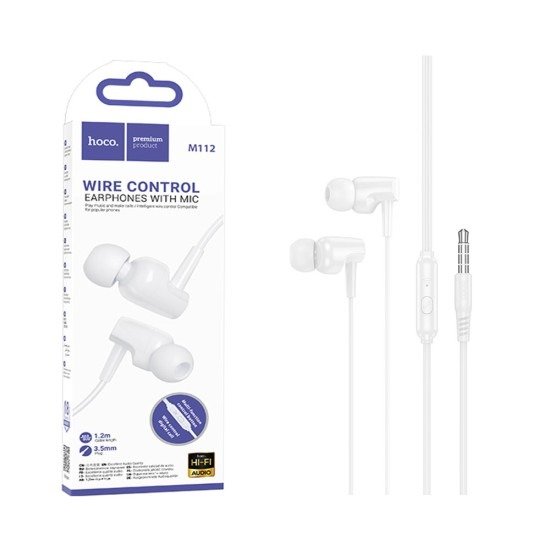 سماعة سلكية Hoco M112 اقتصادية عالية الجودة - Hoco M112 Wired Earphone