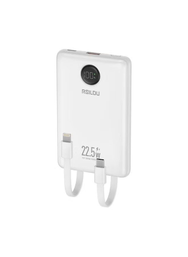 باور بانك رسيلو Rsilou RS-1023 سعة 10,000 مللي أمبير بشاشة LED - Rsilou RS-1023 LED 10000mAh 22.5W Power Bank
