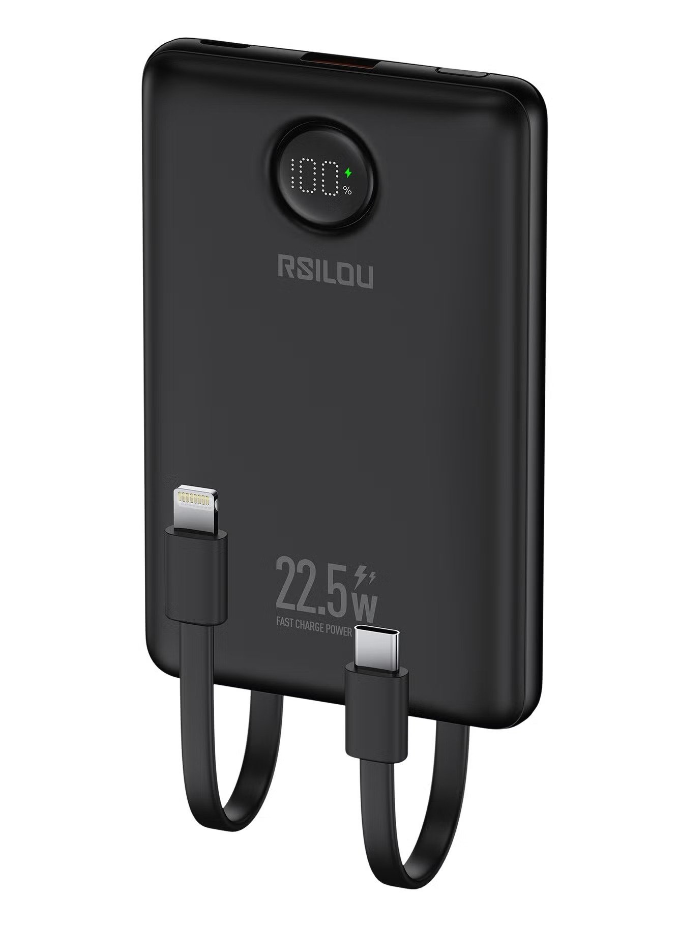 باور بانك رسيلو Rsilou RS-1023 PD سعة 10,000 مللي أمبير بمنافذ ثلاثة - Rsilou RS-1023 PD Triple Port 10000mAh 22.5W