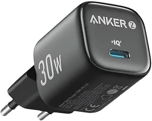 شاحن Anker بقوة 30W بمنفذ USB-C - أسود