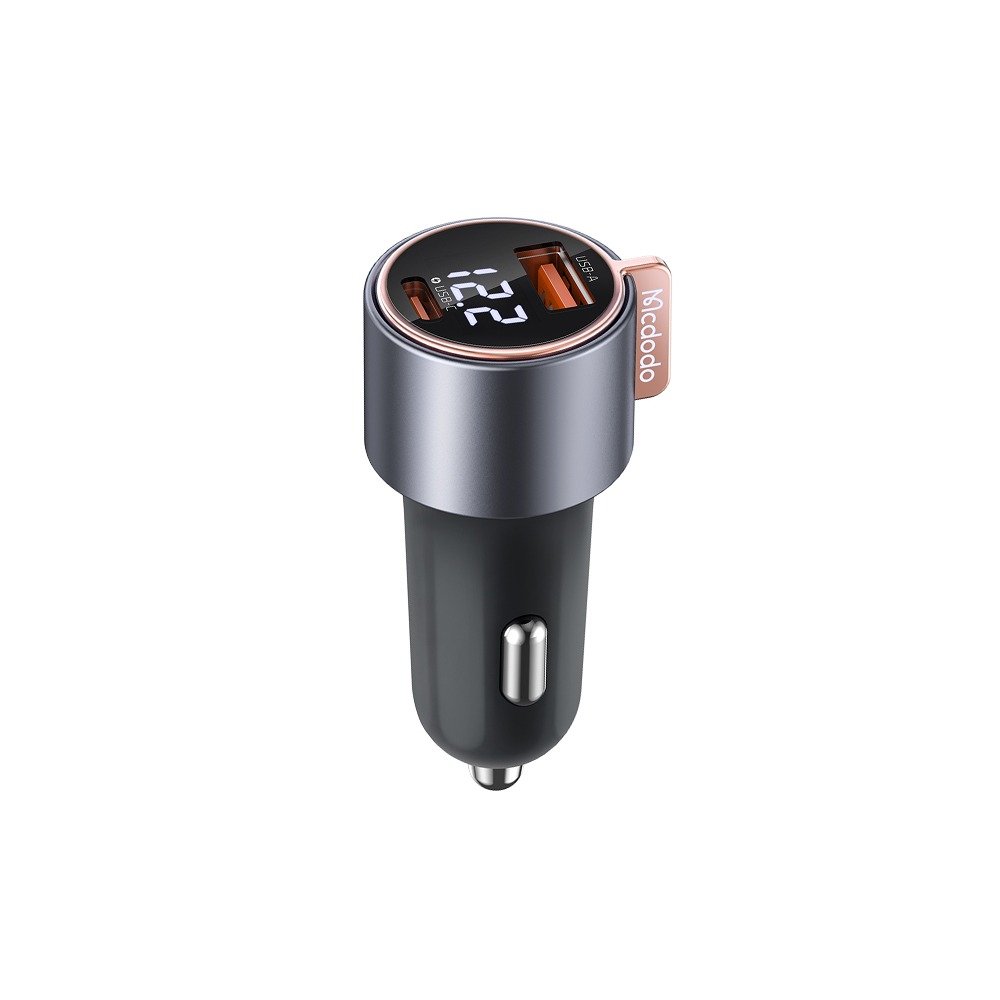 شاحن سيارة بقوة 75W بمنفذ USB-C + USB-A